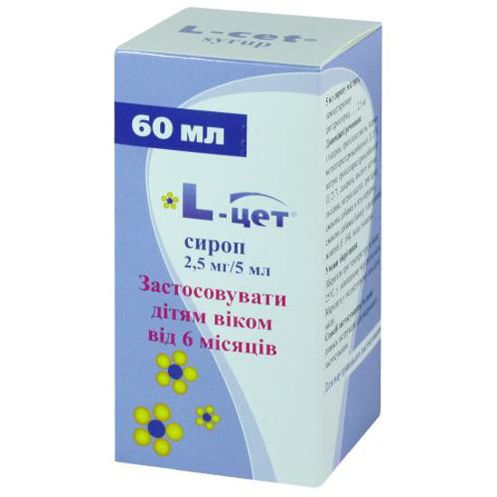 L-цет сироп 2.5 мг/5 мл 60 мл.